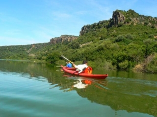  Paddling on the lake 